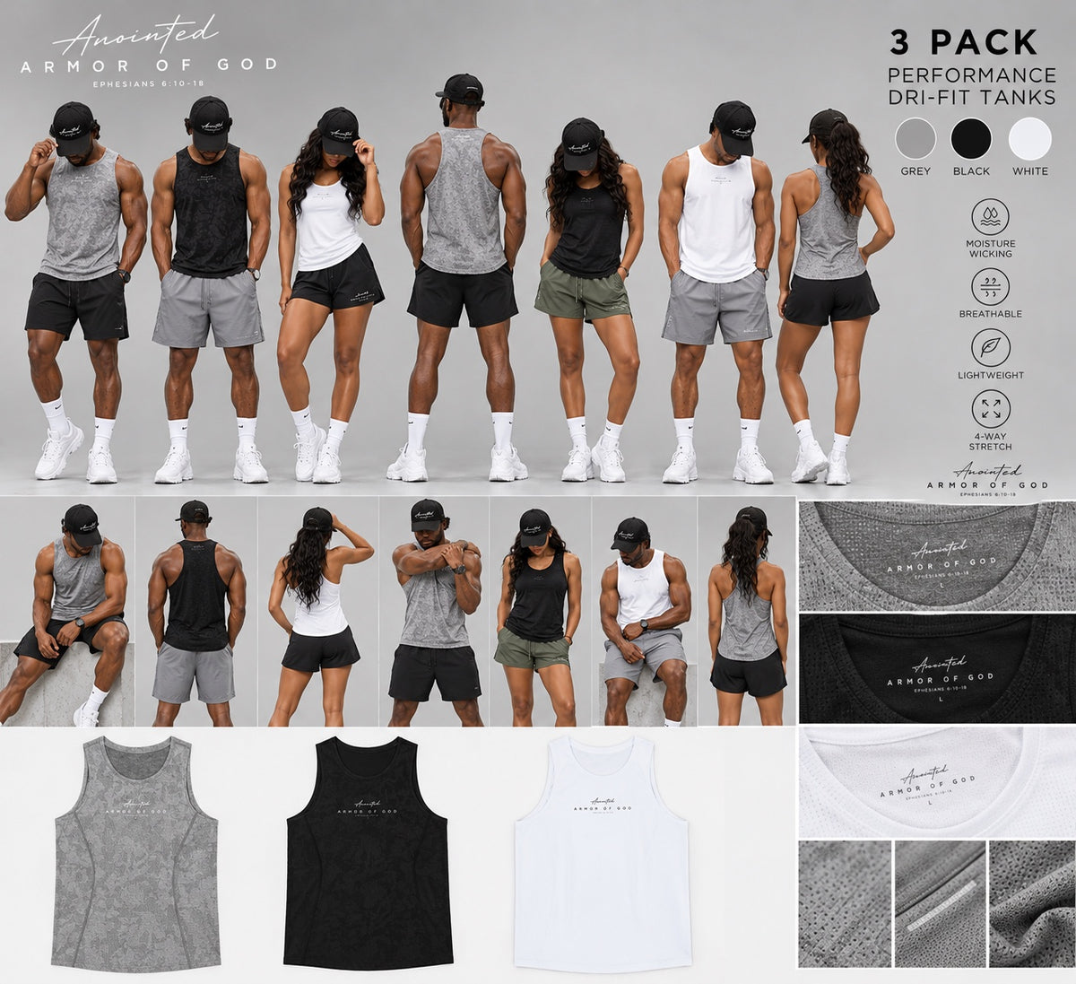 Armor of God Anointed TANKTOP - 3Pack