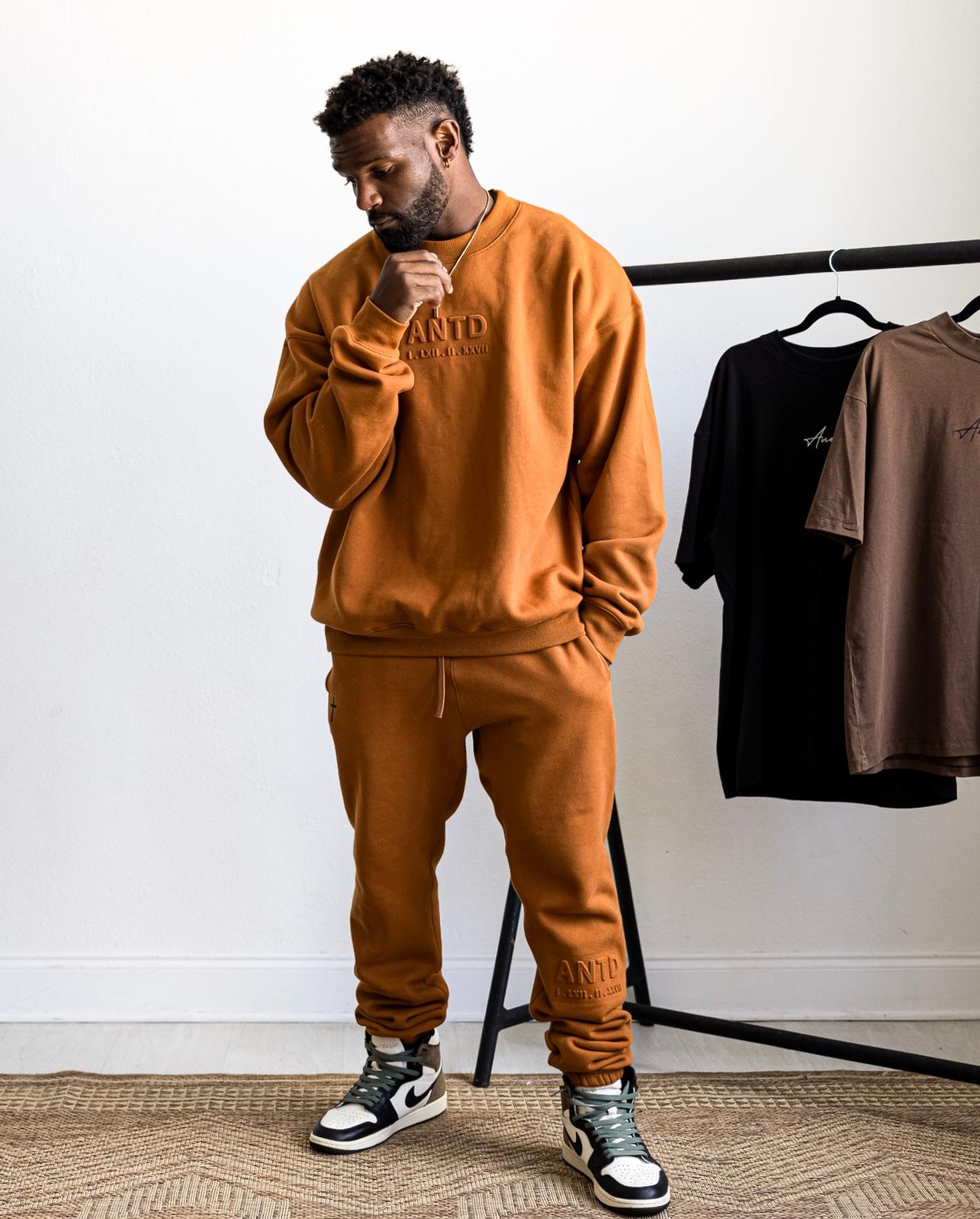 Orange discount crewneck sweater